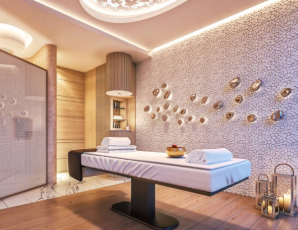 Kamar dengan tema spa untuk relaksasi